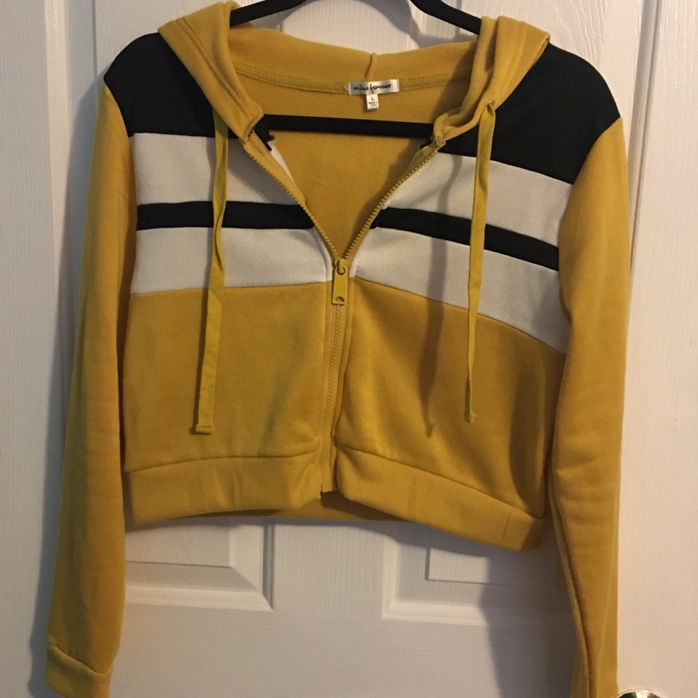 Mine forever mustard crop jacket.